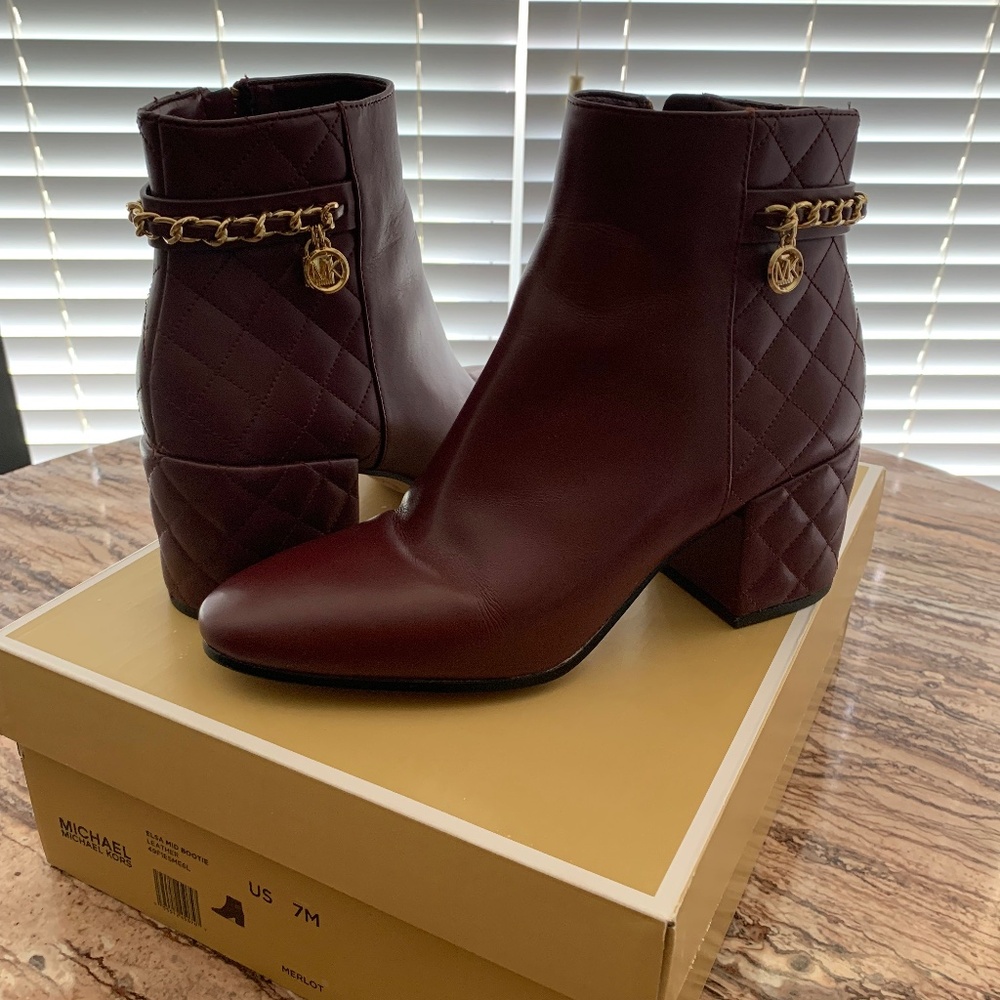 Maroon Michael Kors Ankle Boots Size 7